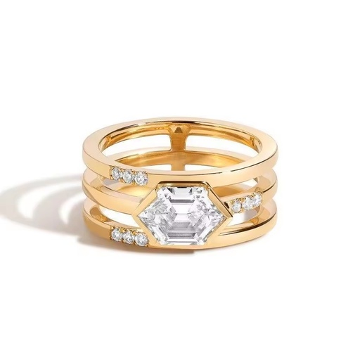 Laodun New Arrivals Fine Women Jewelry S925 Ring Creative Wedding CZ Sterling Silver Customized Diamond Rings Vermeil