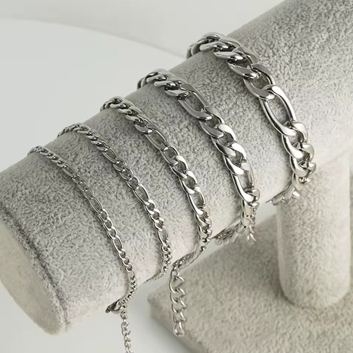 18K Gold Plated Stainless Steel Classic Ball Chain Bracelet for Women Men Jewelry Gift Waterproof Tarnish Resistant Figaro Cuban