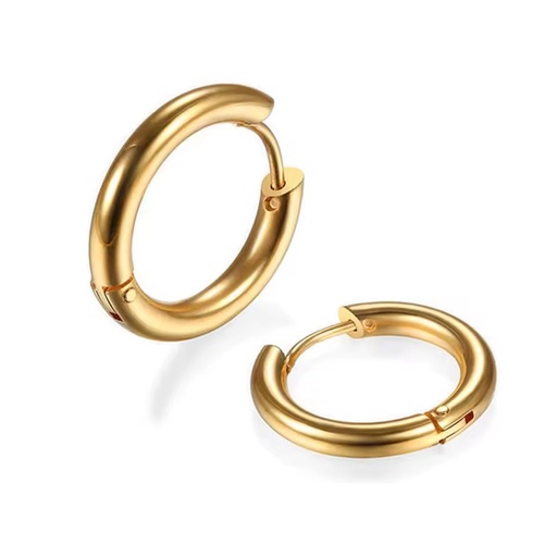 8mm-20mm Stainless Steel Gold Silver Plated Hoop Earring Women Men Piercing Jewelry Gift Hypoallergenic Cartilage Helix Earring