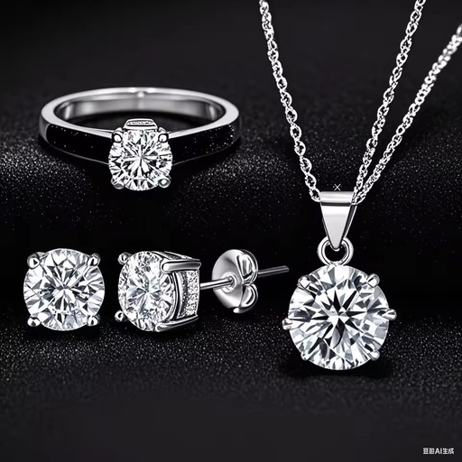 Dazzling 925 Sterling Silver Moissanite Jewelry Set for Women Anniversary Wedding Engagement Gift