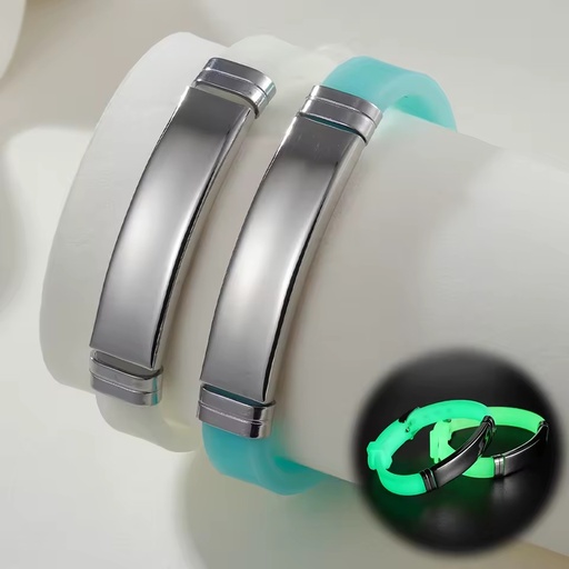 Wholesale Fashion Jewelry Stainless Steel Bracelet Outdoor Luminous Bracelet Night Running Bracelet Adjustable Size Can Add Logo