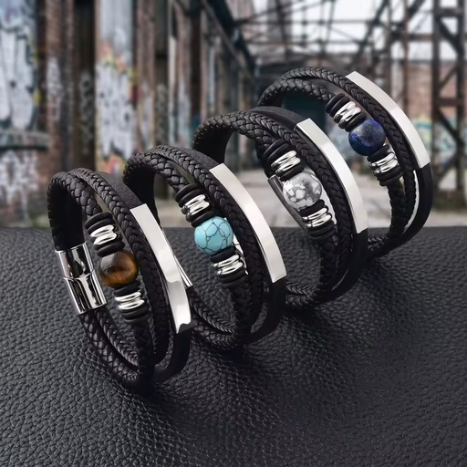 Turquoise Jewelry Handmade Bracelet Fashion Bracelet Jewelry for Women Men Bracelet Homme Bijoux En Acier Inoxydable Bracelet