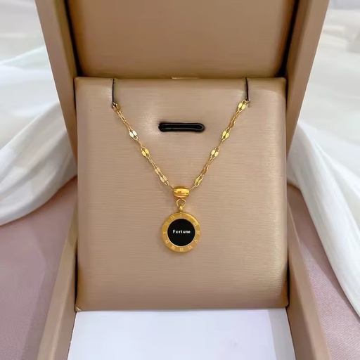 Female Stainless Steel Full-Body Cold Necklace Red Ins Net Clavicle Chain with Butterfly Shape Gold Plated Buddhism Accessories