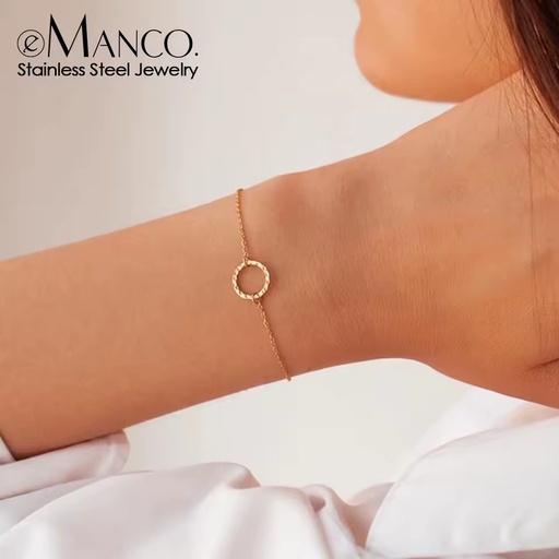 Emanco Bracelet Specialist Supplier High-end Hollow Round Charm Bracelet for Women Classic Adjustable Length Bracelet