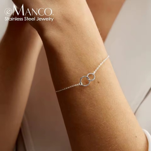 Emanco Bracelet New Style Simple Hollowed-out O Shape Bracelet Cute commuter Waterproof Gift Bracelet
