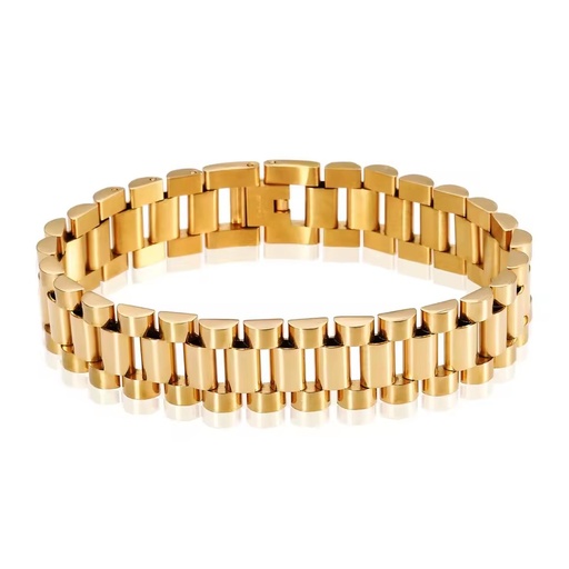 Fashion Stainless Steel Jewelry Plated 18K Gold Luxurious High Quality Watch Strap Bracelet