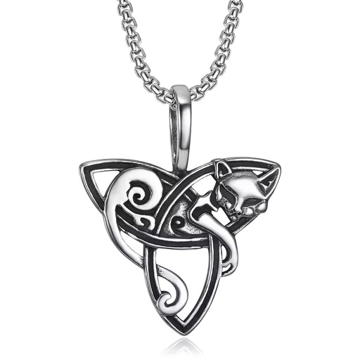 Nordic Viking Jewelry Vintage Stainless Steel Animal Symbol Viking Norse Pendant Necklaces for Men Women
