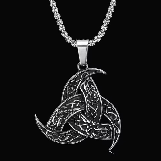 Custom Viking Pendants Jewelry Irish Celtic Knot Pendant the Triple Horn of Odin Sing Necklace for Men Women