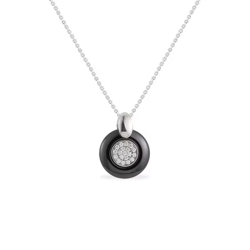 New Design Round Zircon 925 Silver Tarnish Free Waterproof Jewelry Women Necklaces
