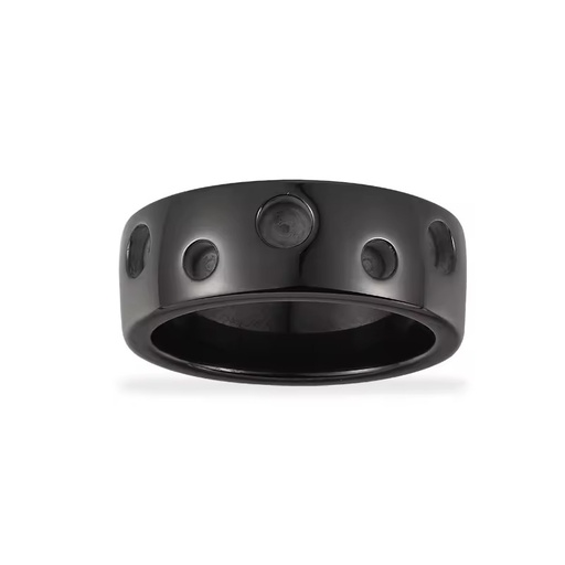 Factory Handmade 8mm Wide White and Black Ceramic with 6 Big Holes and 6 Small Holes Accessories for Jewelry Ring Making