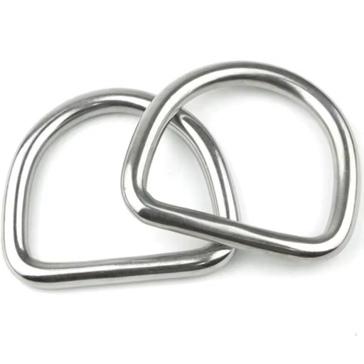 5mm X 50mm Stainless Steel 304 316 Welded Strong D Shape Rings Dee Ring Metal Heavy Duty Welded D Ring