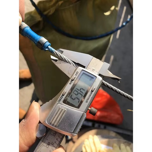 4.9mm Galvanized Cutting Wire Rope Saw 6x19+1x37 / 7x19 Multi Diamond Wire Saw Rope for Marble and Granite Block Slabs Cutting