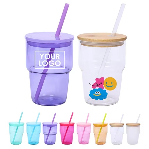 Portable Clear Frosted Glass Tumbler Sublimation Beer Cup for Drinks for Home or On-the-go Use