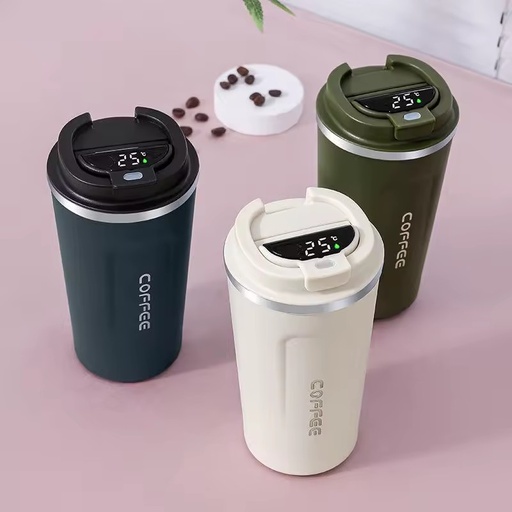 Smart Temperature Control Double Wall Stainless Steel Thermos Coffee Mug LED Display 6-12 Hours Thermal Insulation Boiling Water