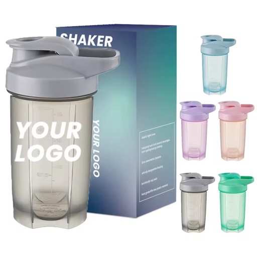 Custom Logo Personalised 500Ml Bpa Free Water Bottle Fitness Protein Shaker Cup Plastic Water Bottles With Lids and Shake Ball