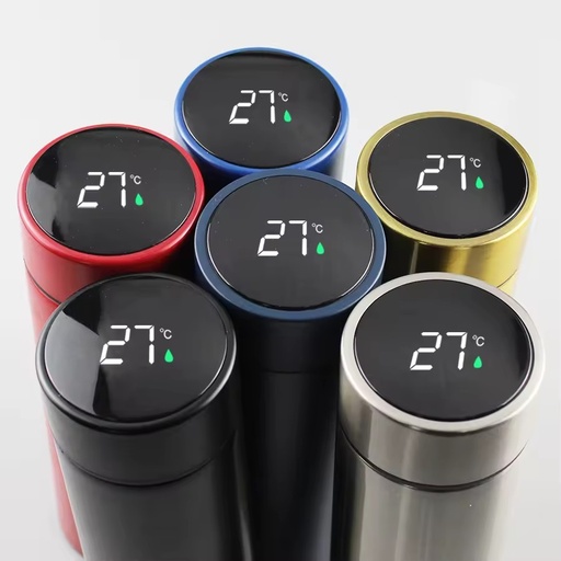 Custom Logo 500Ml Double Wall Thermal Water Bottle Digital Thermos Stainless Steel Vacuum Flask Insulated Smart Water Bottles