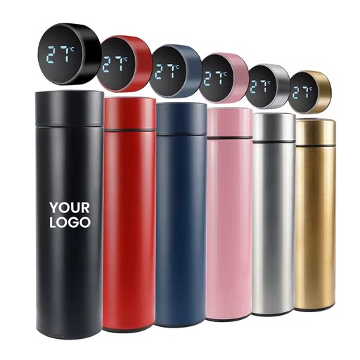 Customized 500Ml Led Temperature Display Water Bottle Stainless Steel Smart Thermos Vacuum Insulated Digital Leak Proof Flask