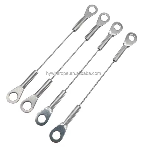 Guangdong Manufacturers Stainless Steel Wire Rope with Hook and Eyes End Fittings for Safety
