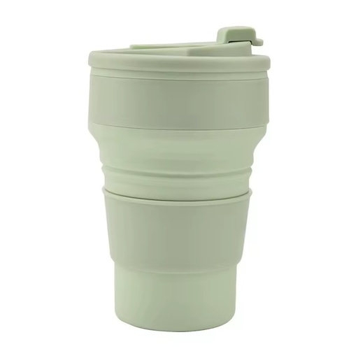 Collapsible Travel Cup Leak Proof Reusable to Go Pocket Size Silicone Bottle for Hot and Cold Drinks