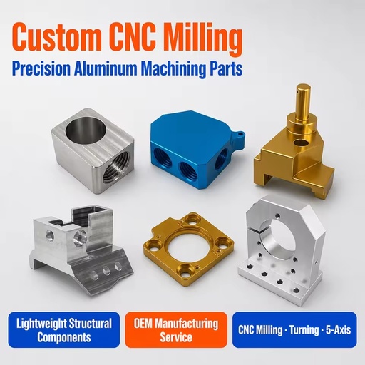 Custom CNC Milling Aluminum Precision Machining Parts Lightweight Structural Components OEM Manufacturing Service