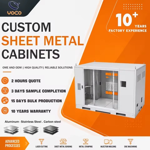 Manufacturer YOCO Aluminum Distribution Box Sheet Metal Fabrication Laser Cutting Welding Bending Service