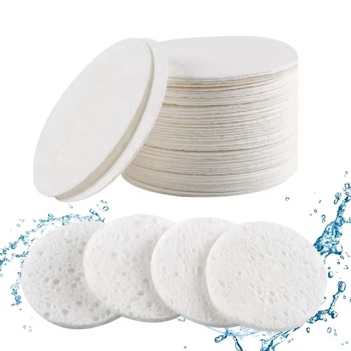 100% Natural Facial Cleansing Cellulose Sponge Organic Face Friendly Makeup Removal Exfoliation Sponge Puff for Women All Skin