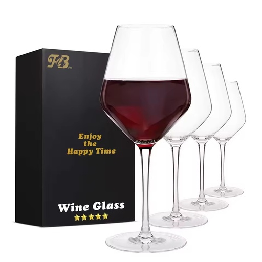Wholesale Handmade High Quality Long Stem Unique Straight Cylinder Martini Creative Cocktail Square Champagne Red Wine Glasses