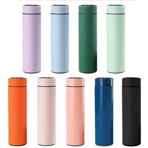 Intelligent Outdoor 500ml Stainless Steel Water Bottle Smart Thermo with LED Display Screen for Travel and Mugs