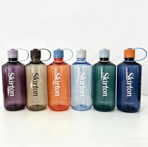 500ml 1000ml clear Plastic Water Bottle with Narrow Mouth Lid, BPA-Free Tritan Water Bottle