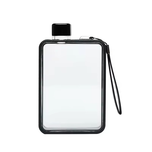 380ml Flat Notebook Water Bottle Plastic BPA Free Non Toxic Leakproof Portable