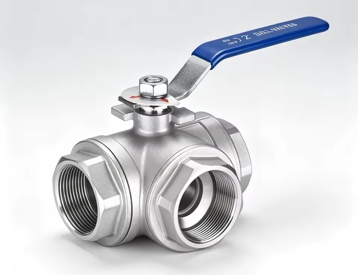 304SS 3-Way Ball Valve 3/4 Inch T Type Manual Female Threaded Stainless Steel Ball Water Media Factory Direct Shipment