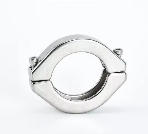 304 Stainless Steel Double Pin Bidirectional Locking Heavy Duty Clamping Ring Quick Vacuum Fitting Clamp Inch Measurement
