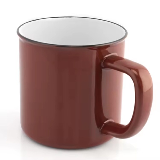 Ready to Ship 12oz Sublimation Blanks Diy Custom White Heat Transfer Enamel Personalized Mugs with Handle for Thanksgiving