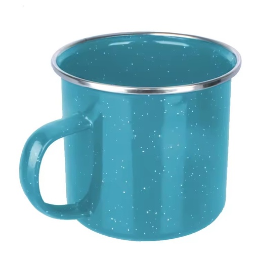Durable 11oz 12oz Enamel Camping Tin Coffee Cups White Diy Blanks Sublimation Coated Enamelled Travel Mug for Diy Printing Taza