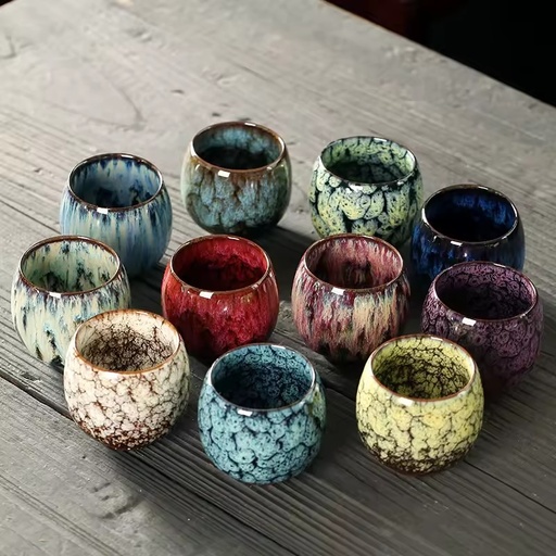 Wholesale 110ML Japanese Style Pottery Coffee Cups Arabic Ceramics Kung Fu Tea Water Coffee Mug Glazed Ceramic Tea Cup Sets
