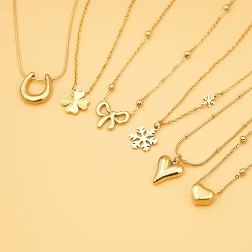 Stainless Steel Non Anti Tarnish Jewelry 18k Gold Plated Hypoallergenic Waterproof Pendant Necklace Jewelry Wholesale for Women
