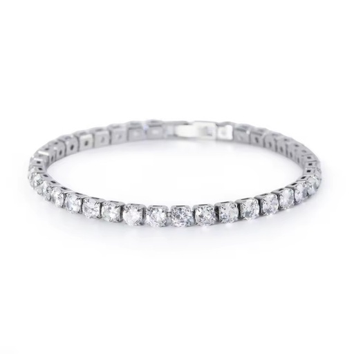 Factory 4MM Cubic Zircon Tennis Bracelet Frauen Iced Out Miami Bangle Stainless Steel Cuban Link Chain Bracelet Women Jewelry