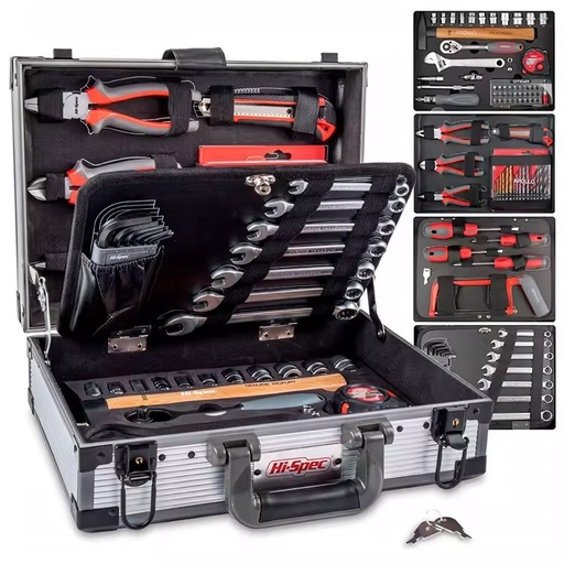 Wholesale 91 Pc Chrome Vanadium Tool Box Set With Most-Reached for Home & Garage Repair Hand Tools in a Aluminum Tool Case Kit