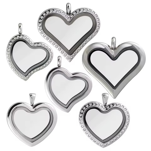 Mirror Polish Stainless Steel Photo Locket Necklace Quality Screw Gem Custom Engraving Pendant Fashion Pendants Charms