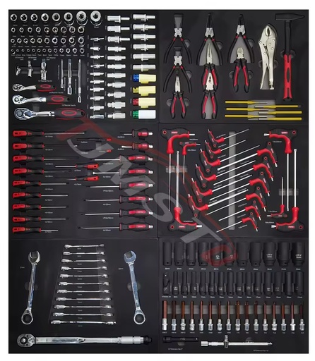 200PCS Iron OEM Hand Professional Auto Repair Tool Kit with EVA Tray Organizer for Garage Workshop