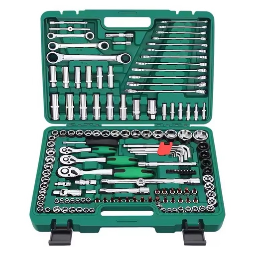 Professional Auto Repair Mechanic Tools Kit 150 PCS 1/4\" 1/2\" 3/8\" Socket Wrench Set with Pickaxe Hard Case Package