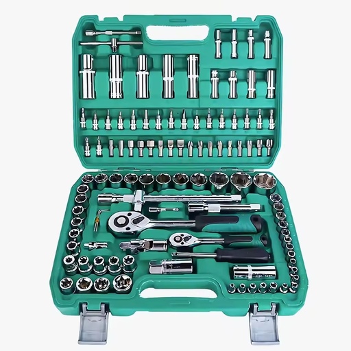 Auto Repair Multifunctional 108-Piece Carbon Steel Socket Set with Hard Case OEM Ratchet Handle Hand Tool Set
