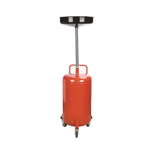Portable Waste Oil Drain Capacity Tank Air Operated Drainer Wheel Hose 20 Gallon