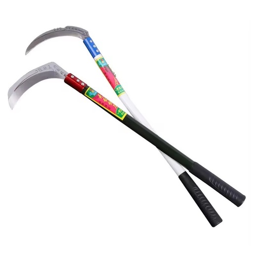 Industrial Grade Agricultural Knife Fiberglass Handle Stock Supplies Lawn Mower Sickle Cutting Rice Corn Wooden Mower Sickle