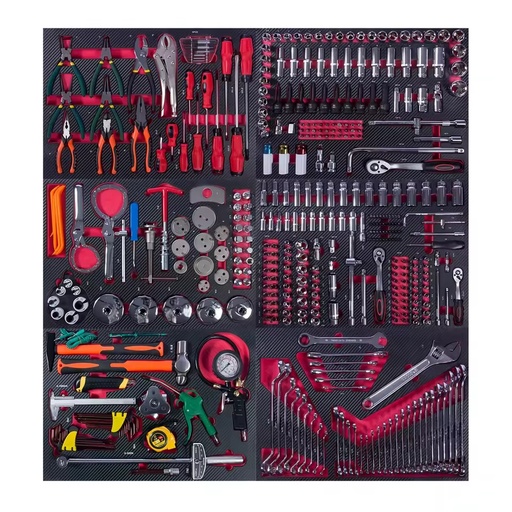 417PCS 1/4 3/8 1/2 Inch Drive Socket Wrench Tool Set 72 Teeth Ratchet with EVA Foam Tray Case, for Auto Repair Mechanic Garage