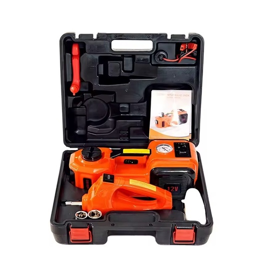 3 in 1 12V 5 Ton Electric Car Hydraulic Jack with Air Pump and Electric Impact Wrench, for Tire Change