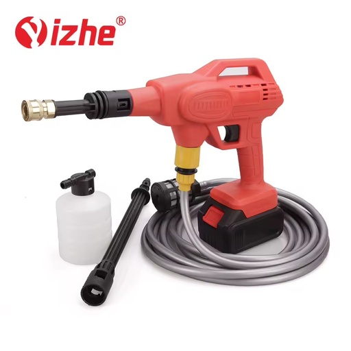 High Pressure Lithium Battery Car Wash Gun Pressure Washer Wash Sprayer Gun Cordless Outdoor Car Washing