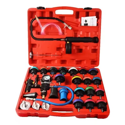 28pcs Auto Radiator Pressure Tester & Vacuum Type Cooling System Radiator Pressure Test Kit Car Water Tank Leak Detector