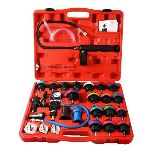 28pcs Water tank Leak Detector Car Diagnostic Tools Cooling System & Radiator Cap Pressure Tester Kit