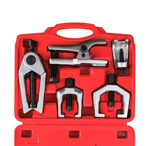 5PCS Splitter Removal Kit Pitman Arm Puller Tie Rod End Tool Set 5PCS Ball Joint Separator for Front End Service